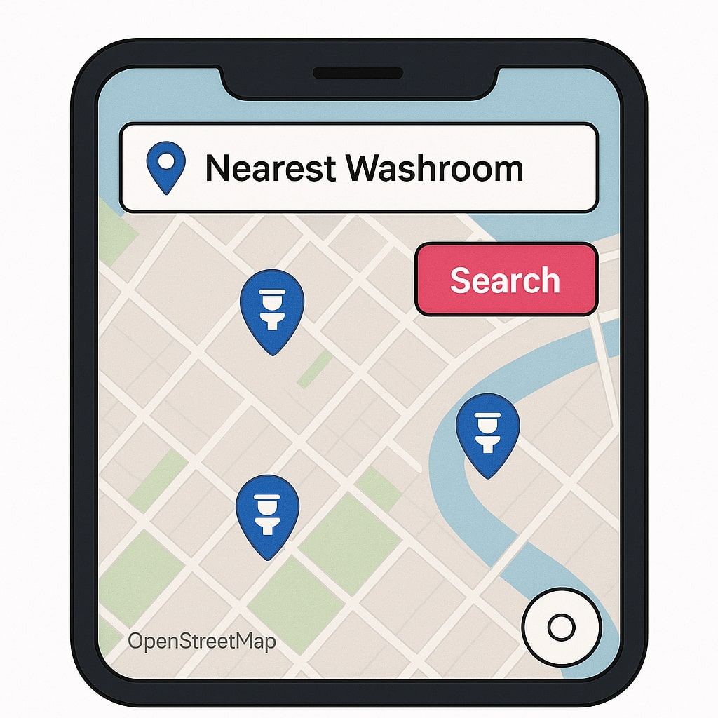 Nearest Washroom Finder